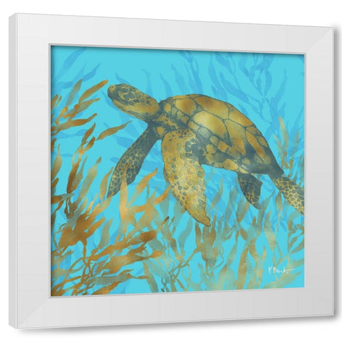 Cedar Key Turtle II White Modern Wood Framed Art Print by Brent, Paul
