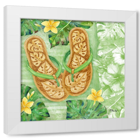 Key West Sandals II White Modern Wood Framed Art Print by Brent, Paul