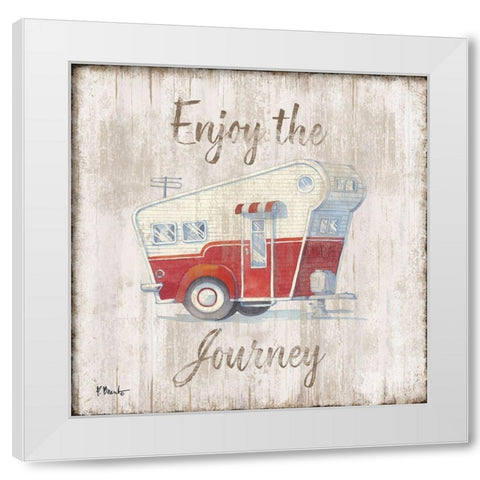 Land Drifter I White Modern Wood Framed Art Print by Brent, Paul