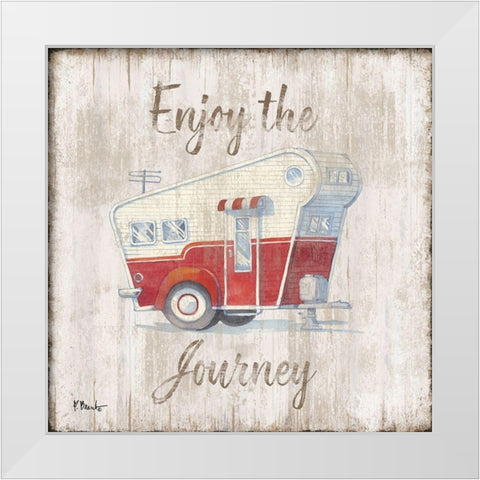 Land Drifter I White Modern Wood Framed Art Print by Brent, Paul