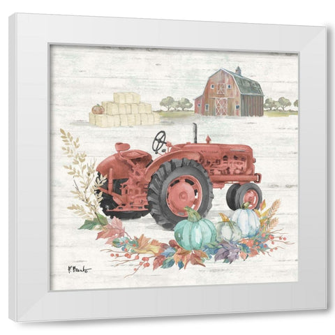 Plymouth Tractor I White Modern Wood Framed Art Print by Brent, Paul