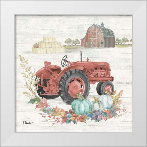 Plymouth Tractor I White Modern Wood Framed Art Print by Brent, Paul