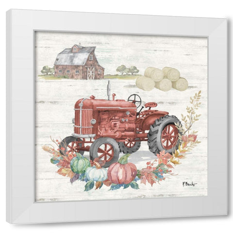 Plymouth Tractor II White Modern Wood Framed Art Print by Brent, Paul