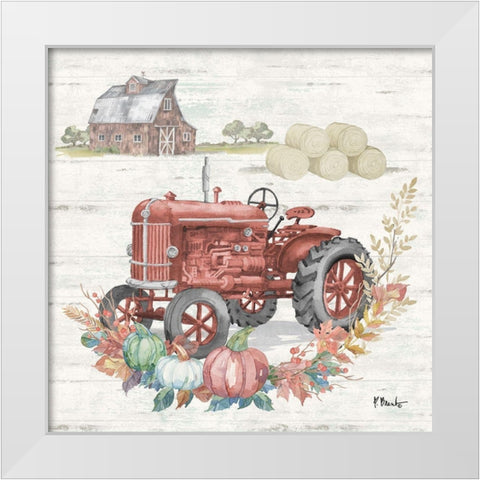 Plymouth Tractor II White Modern Wood Framed Art Print by Brent, Paul