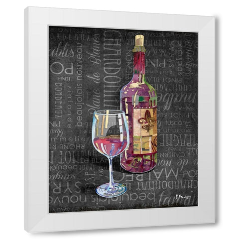 Sundried Wine I White Modern Wood Framed Art Print by Brent, Paul