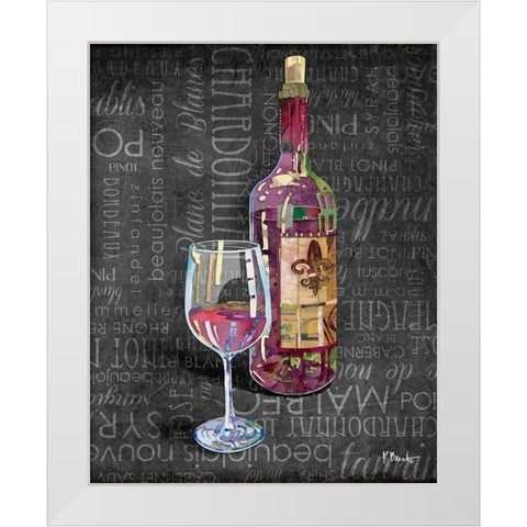 Sundried Wine I White Modern Wood Framed Art Print by Brent, Paul