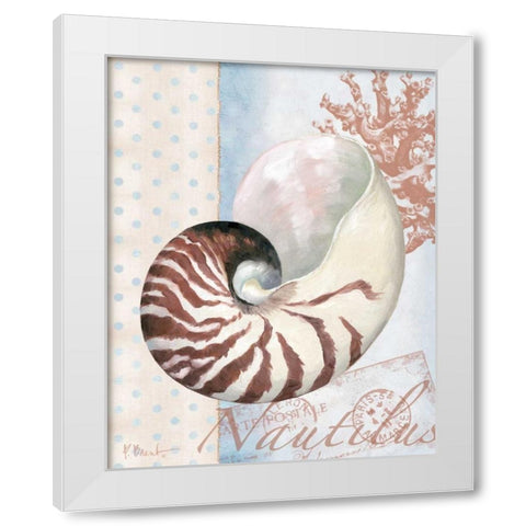 Beachhouse Blue III White Modern Wood Framed Art Print by Brent, Paul