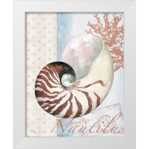 Beachhouse Blue III White Modern Wood Framed Art Print by Brent, Paul