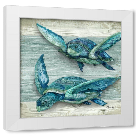 Northpoint Sealife IV White Modern Wood Framed Art Print by Brent, Paul