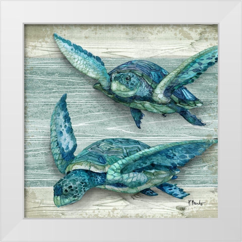 Northpoint Sealife IV White Modern Wood Framed Art Print by Brent, Paul