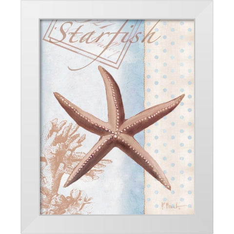 Beachhouse Blue IV White Modern Wood Framed Art Print by Brent, Paul