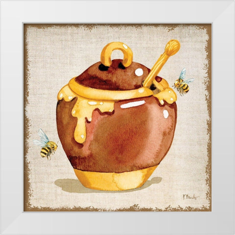 Honey Pot I White Modern Wood Framed Art Print by Brent, Paul