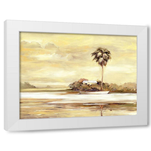 Island White Modern Wood Framed Art Print by Brent, Paul