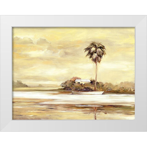 Island White Modern Wood Framed Art Print by Brent, Paul