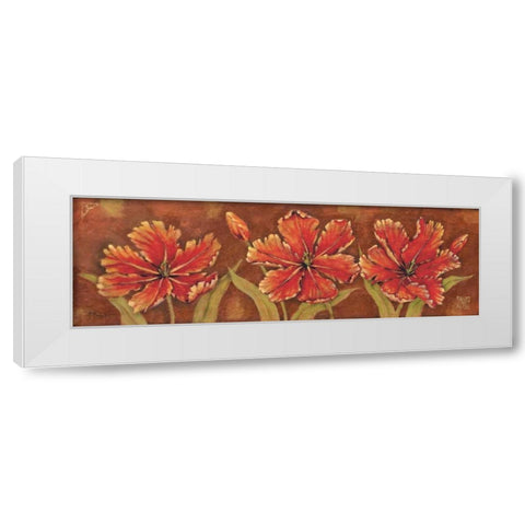 Venetian Tulips White Modern Wood Framed Art Print by Brent, Paul