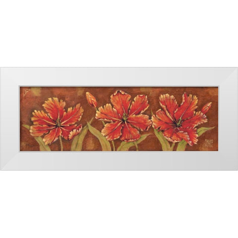 Venetian Tulips White Modern Wood Framed Art Print by Brent, Paul