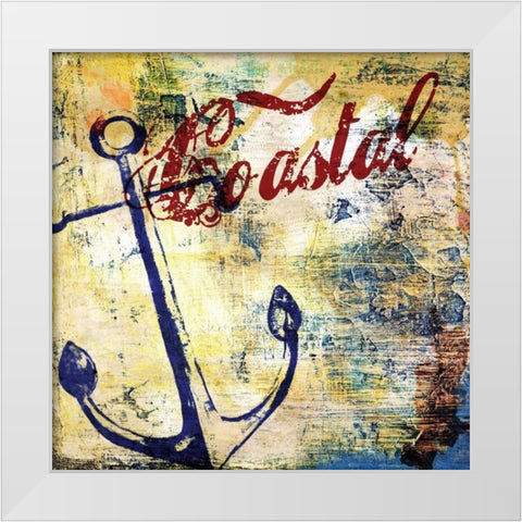 Nautical Motif I White Modern Wood Framed Art Print by Brent, Paul