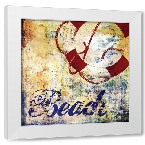 Nautical Motif II White Modern Wood Framed Art Print by Brent, Paul