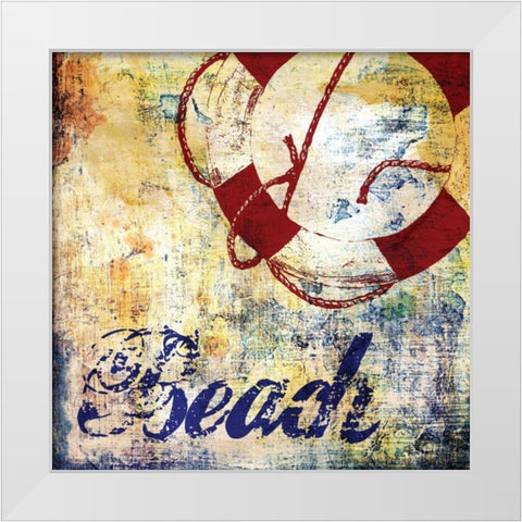 Nautical Motif II White Modern Wood Framed Art Print by Brent, Paul