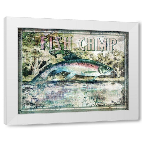 Fish Camp White Modern Wood Framed Art Print by Brent, Paul