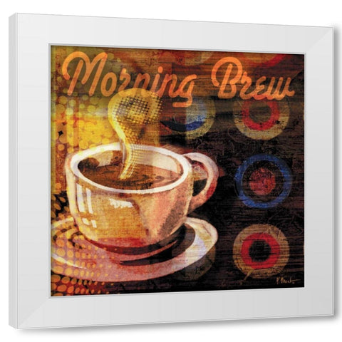 Coffee Break I White Modern Wood Framed Art Print by Brent, Paul