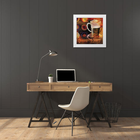 Coffee Break II White Modern Wood Framed Art Print by Brent, Paul
