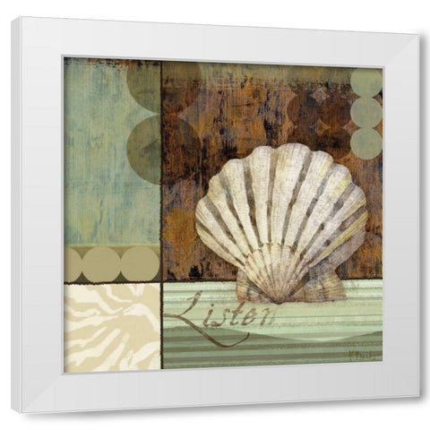 Contemporary Shell I White Modern Wood Framed Art Print by Brent, Paul