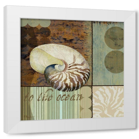 Contemporary Shell II White Modern Wood Framed Art Print by Brent, Paul