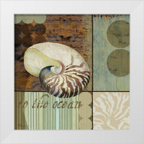 Contemporary Shell II White Modern Wood Framed Art Print by Brent, Paul