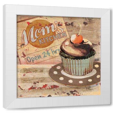 Baking Sign I White Modern Wood Framed Art Print by Brent, Paul