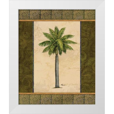 East Indies Palm II White Modern Wood Framed Art Print by Brent, Paul
