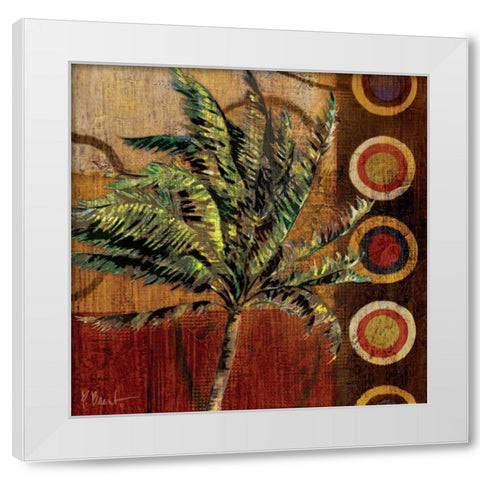 Contemporary Palm II White Modern Wood Framed Art Print by Brent, Paul