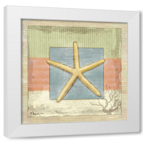 Montego Starfish White Modern Wood Framed Art Print by Brent, Paul
