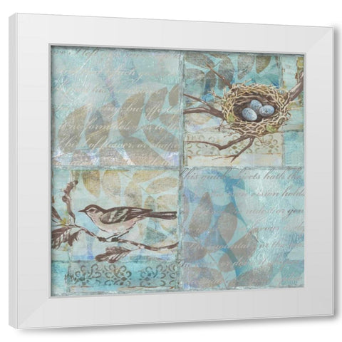 Florentine Songbird II White Modern Wood Framed Art Print by Brent, Paul