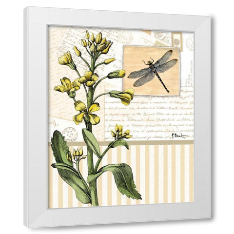 Botanical Collage II White Modern Wood Framed Art Print by Brent, Paul