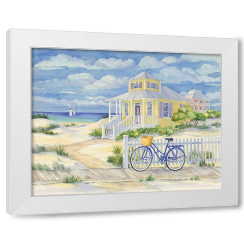 Beach Cruiser Cottage II White Modern Wood Framed Art Print by Brent, Paul