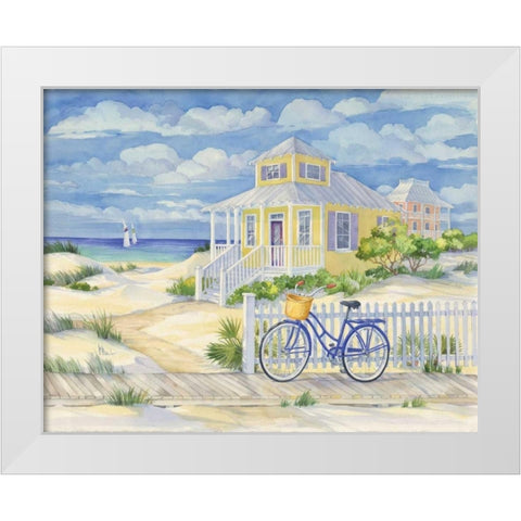 Beach Cruiser Cottage II White Modern Wood Framed Art Print by Brent, Paul