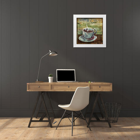 Java Roast White Modern Wood Framed Art Print by Brent, Paul