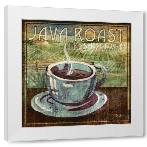 Java Roast White Modern Wood Framed Art Print by Brent, Paul