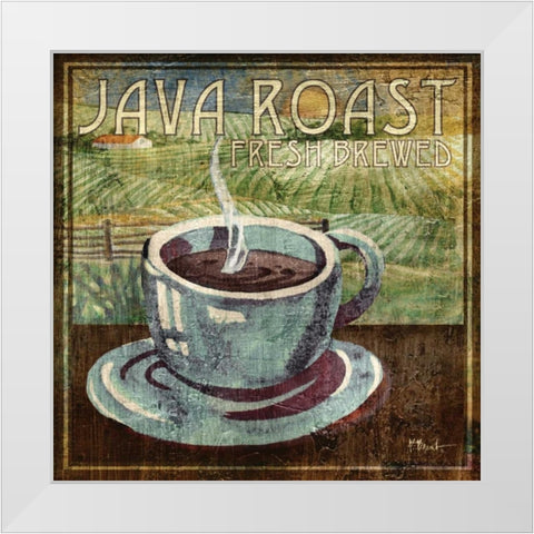 Java Roast White Modern Wood Framed Art Print by Brent, Paul