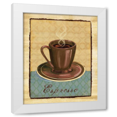 Coffee Club I White Modern Wood Framed Art Print by Brent, Paul