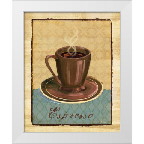 Coffee Club I White Modern Wood Framed Art Print by Brent, Paul