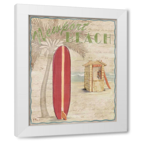 Surf City I White Modern Wood Framed Art Print by Brent, Paul