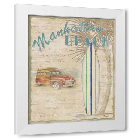 Surf City II White Modern Wood Framed Art Print by Brent, Paul