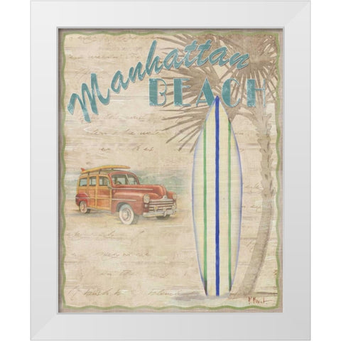 Surf City II White Modern Wood Framed Art Print by Brent, Paul