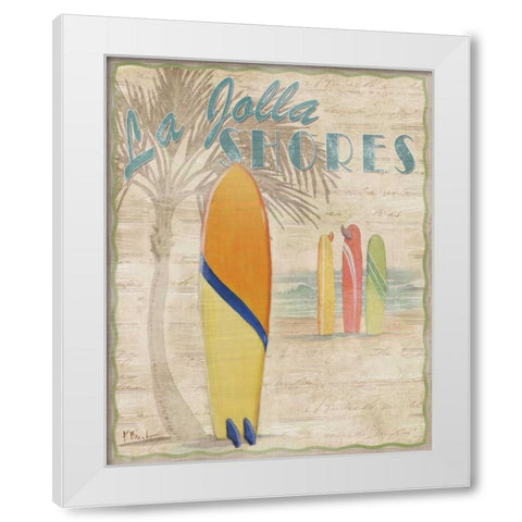 Surf City III White Modern Wood Framed Art Print by Brent, Paul