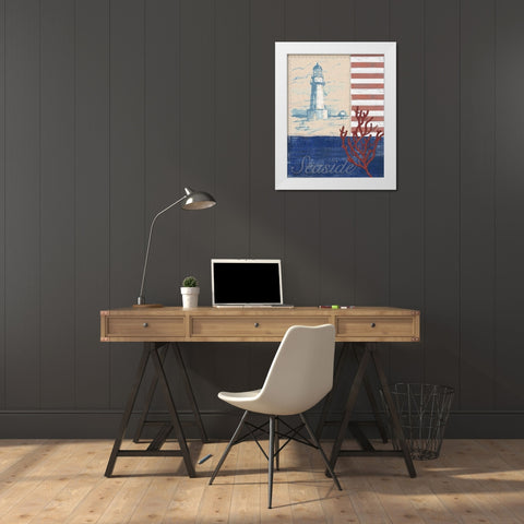 American Coastal II White Modern Wood Framed Art Print by Brent, Paul