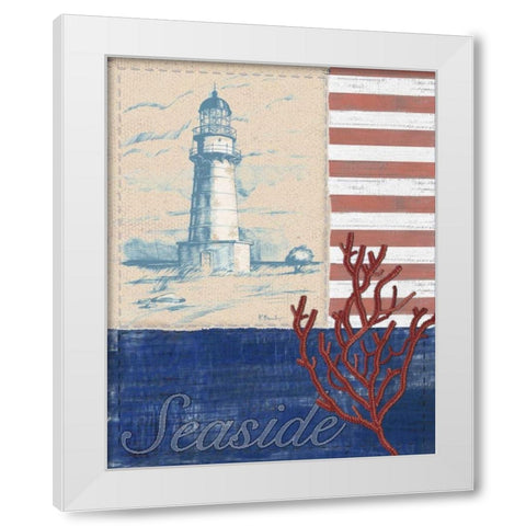 American Coastal II White Modern Wood Framed Art Print by Brent, Paul