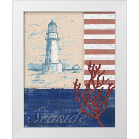 American Coastal II White Modern Wood Framed Art Print by Brent, Paul