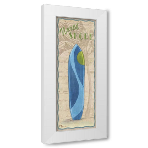 Surf Panel IV White Modern Wood Framed Art Print by Brent, Paul